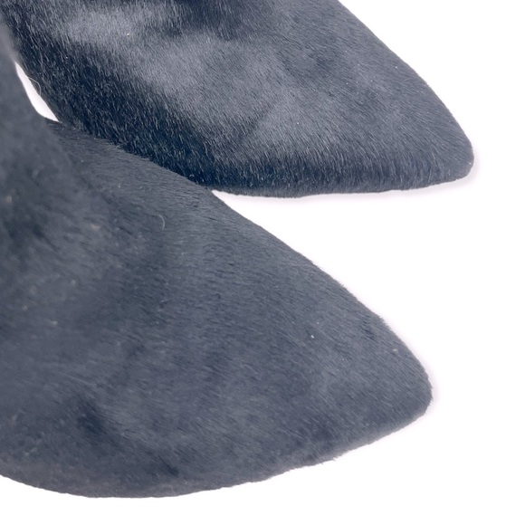 Calvin Kline black high heels suede and calf hair booties size 39/8 - Picture 3 of 8